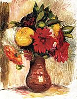 Bouquet of Flowers in an Earthenware Pitcher, renoir