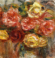 Bouquet of Roses in a Vase, 1900, renoir