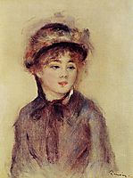 Bust of a Woman Wearing a Hat, 1881, renoir