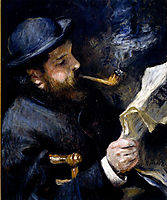 Claude Monet Reading, 1872, renoir