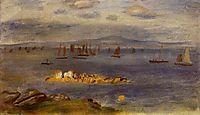 The Coast of Brittany, Fishing Boats, c.1878, renoir