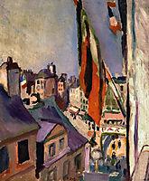 Flag Decorated Street, 1906, renoir