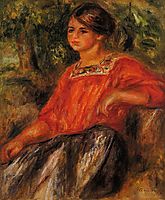 Gabrielle in the Garden at Cagnes, 1911, renoir
