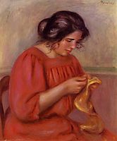 Gabrielle Mending, 1908, renoir