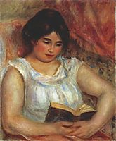 Gabrielle reading, 1906, renoir