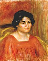 Gabrielle in a red blouse, c.1910, renoir
