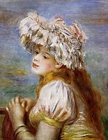 Girl in a Lace Hat, 1891, renoir