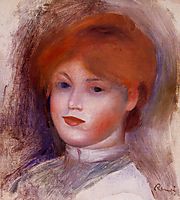 Head of a Young Woman, 1893, renoir