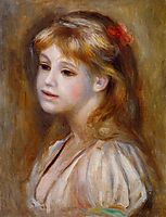 Little Girl with a Red Hair Knot, 1890, renoir