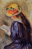 The Little Reader (Little Girl in Blue), c.1890, renoir