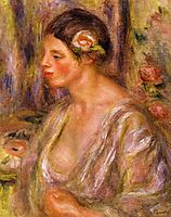 Madeline wearing a Rose, 1916, renoir