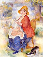 Motherhood (Woman Breast Feeding Her Child), 1886, renoir