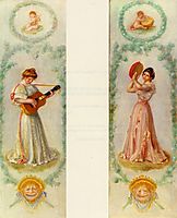Music (two paintings), c.1895, renoir