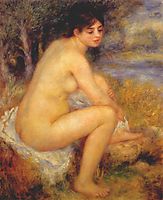 Nude in a landscape, 1883, renoir