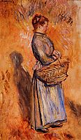Peasant Woman Standing in a Landscape, 1884, renoir