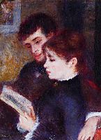Reading Couple (Edmond Renoir and Marguerite Legrand), 1877, renoir