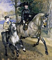 Riding in the Bois de Boulogne (Madame Henriette Darras or The Ride), 1873, renoir