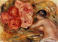Roses and Study of Gabrielle, 1915, renoir