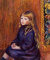 Seated Child in a Blue Dress, 1889, renoir