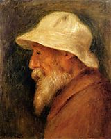 Self-Portrait with a White Hat, renoir