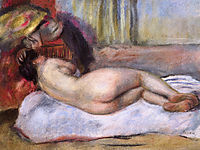 Sleeping Nude with Hat (Repose), renoir