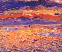 Sunset at sea, 1879, renoir