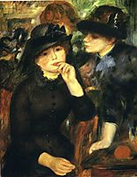 Two girls in black, 1881, renoir