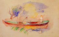Two Women in a Rowboat, 1886, renoir