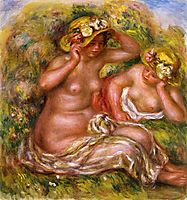 Two Women with Flowered Hat, c.1915, renoir