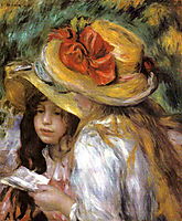 Two Young Girls Reading, renoir