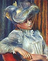 Woman in a hat, 1895, renoir