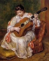Woman Playing the Guitar, 1896, renoir