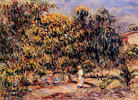 Woman in White in the Garden at Colettes, 1915, renoir