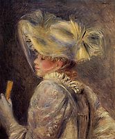Woman in a White Hat, c.1890, renoir