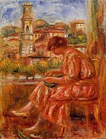 Woman at the Window with a View of Nice, 1918, renoir