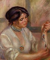 Woman with a Necklace, 1910, renoir