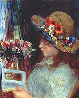 Young girl reading, 1886, renoir