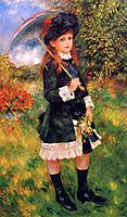 Young Girl with a Parasol (Aline Nunès), 1883, renoir