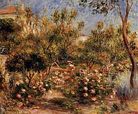 Young Woman in a Garden Cagnes, 1905, renoir