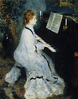 Young Woman at the Piano, 1876, renoir