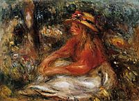 Young Woman Seated on the Grass, c.1905, renoir
