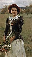 Autumn Bouquet. Portrait of Vera Repina., 1892, repin