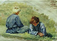 The boys on the grass, 1903, repin