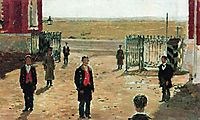 The Courtyard of Petrovsky Palace, 1885, repin