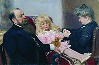 The Delarov Family Portrait , 1906, repin