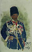 General in the form of royal guards. P.A. Cherevin., 1885, repin