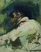 A man in white jacket, 1913, repin