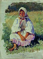 Peasant Girl, 1880, repin