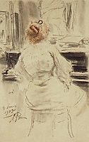 The piano, 1905, repin