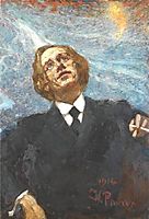 Poet-futurist (portrait of Vladimir  Vladimirovich Mayakovsky), 1916, repin